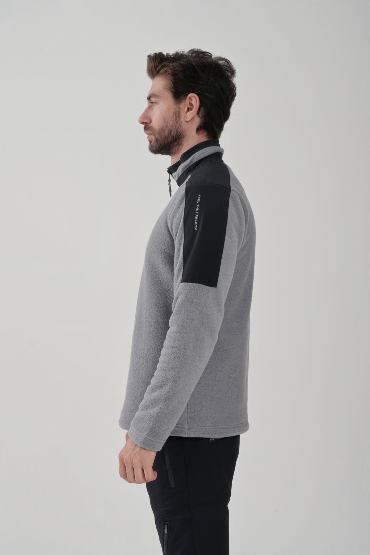 EXUMA ERKEK YARIM FERMUARLI POLAR 2412004 GREY