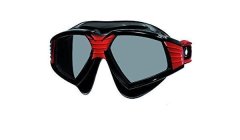 SEAC SUB YUZUCU GOZLUGU SONIC (SİYAH/KIRMIZI) BEYAZ