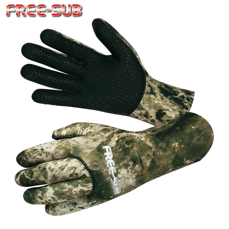 Freesub Diver Pro 3mm Expert Green Neopren Eldiven L